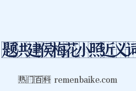题洪建侯梅花小照近义词是什么意思的图片